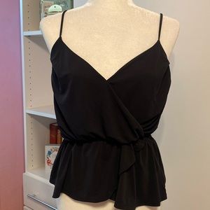 Express | Black Faux Wrap Camisole Size Medium